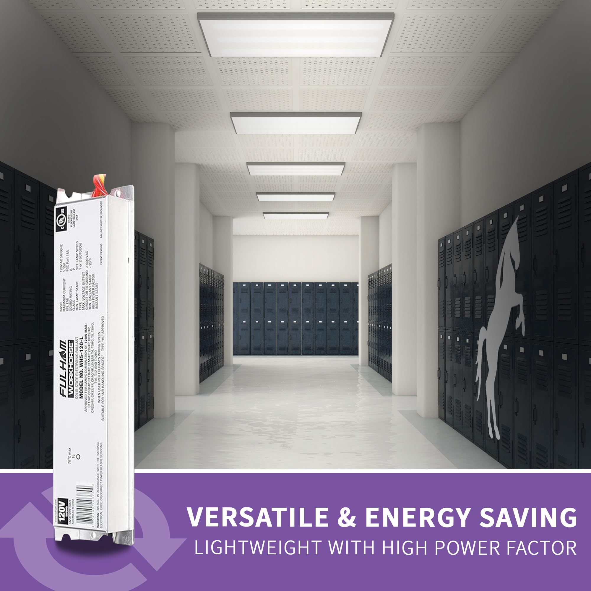 Fulham Lighting Wh2-120-L Workhorse 2 Adaptable Electronic Fluorescent Lamp Ballast, 1 Count (Pack Of 1), Silver